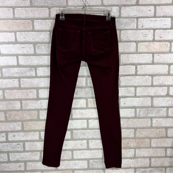 J Brand Zoey Triple Zip Skinny Jeans in Lava Burgundy Size 25 - Picture 7 of 12
